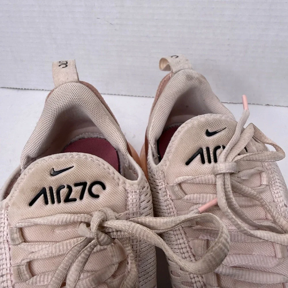 Nike Air Max 270 Sneakers Womens 8.5 Barely Rose Pink AH6789-604 Running Shoes